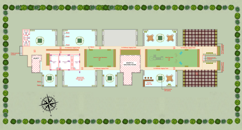 TERRACE PLAN TOWER - F TERRACE & LANDSCAPE